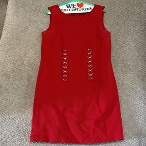 W by Worth Chili Red sleeveless sheath dress 10